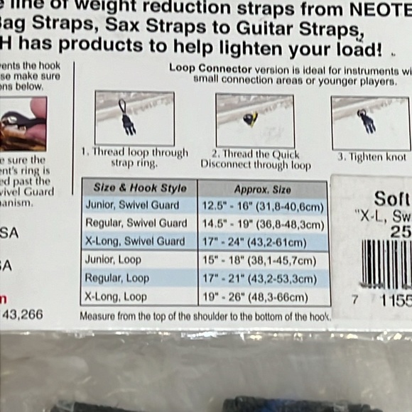 NEW🆕Neotech Soft Harness for Saxophones & other Woodwind Instruments - Size XL! - Picture 7 of 11